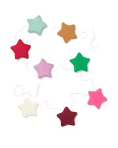 Girlande, 1,8 m, Filz, Sterne