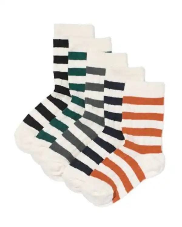 Bild 1 von Kindersöckchen, gerippt, gestreift – 5 Paar schwarz