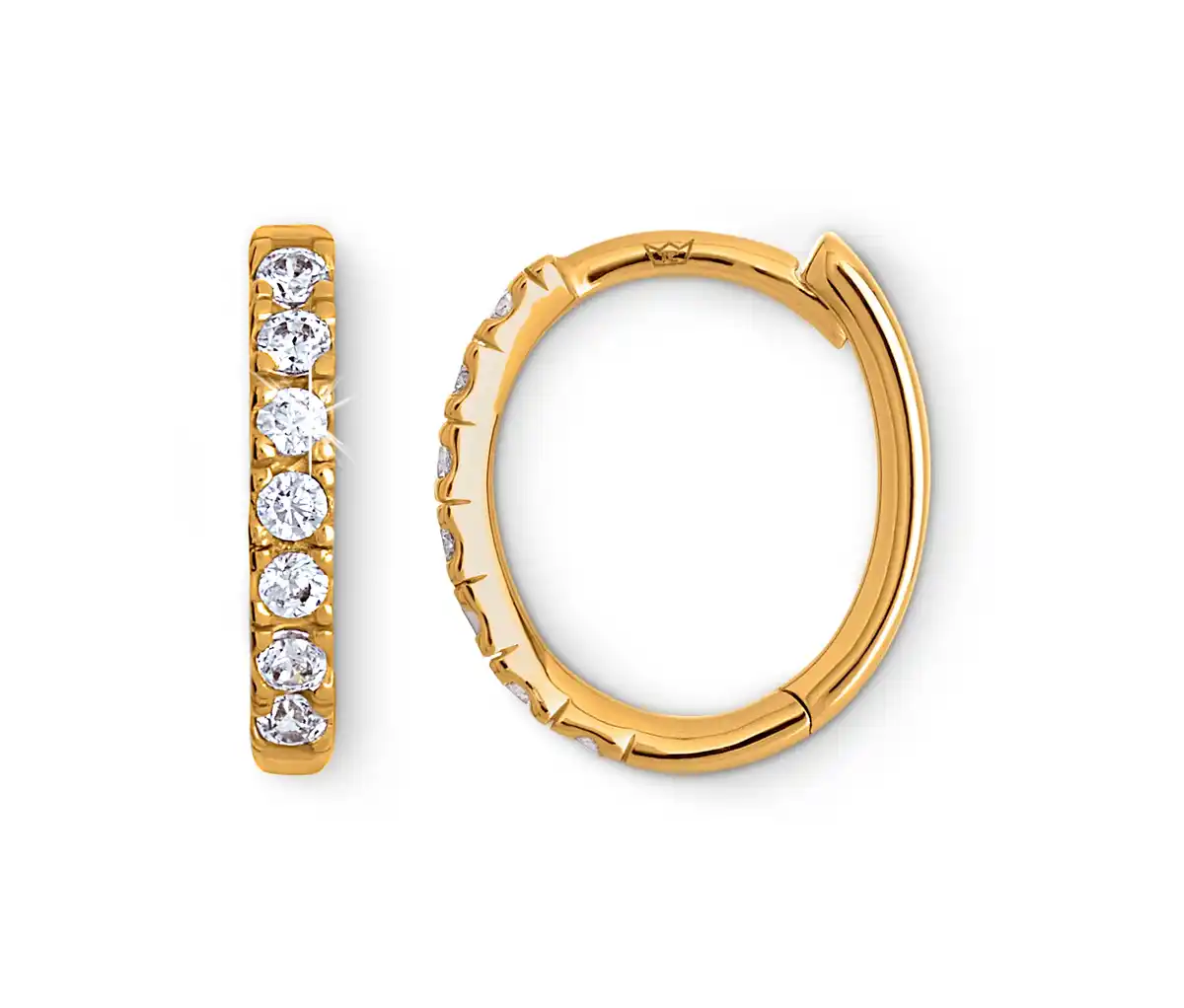 Bild 1 von 375 Gold Creolen Zirkonia