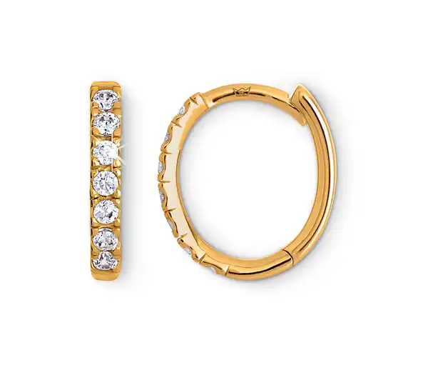 Bild 1 von 375 Gold Creolen Zirkonia