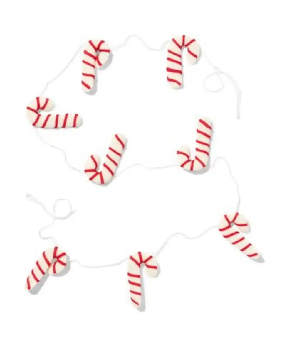 Bild 1 von Girlande, 1,8 cm, Filz, Zuckerstangen