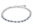 Bild 1 von 925 Silber Armband Tennis »Royal Blue/White«