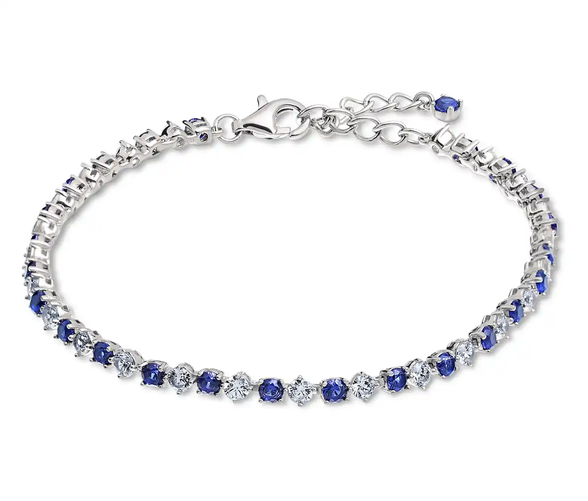 Bild 1 von 925 Silber Armband Tennis »Royal Blue/White«