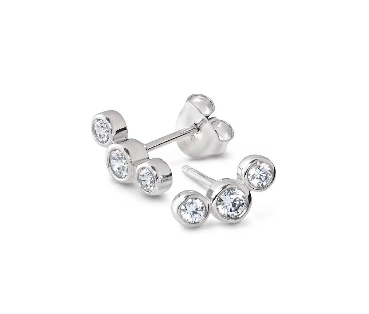 Bild 1 von 925 Silber Ohrstecker Zirkoniabogen