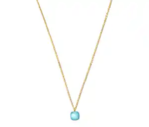 375 Gold Kette Topaz »Swiss Blue«