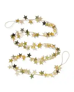 Girlande, 2 m, Sterne, gold