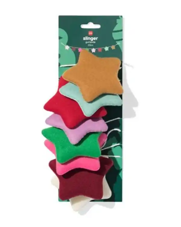 Bild 3 von Girlande, 1,8 m, Filz, Sterne