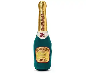 Hunde-Plüschspielzeug »Champagnerflasche«