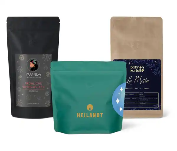 Bild 1 von Geschenkset "Festlicher Espresso-Genuss" - 3 x 250 g Ganze Bohne
