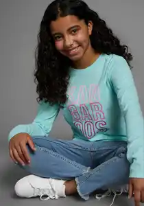 KangaROOS Langarmshirt leicht taillierte Form, Grün