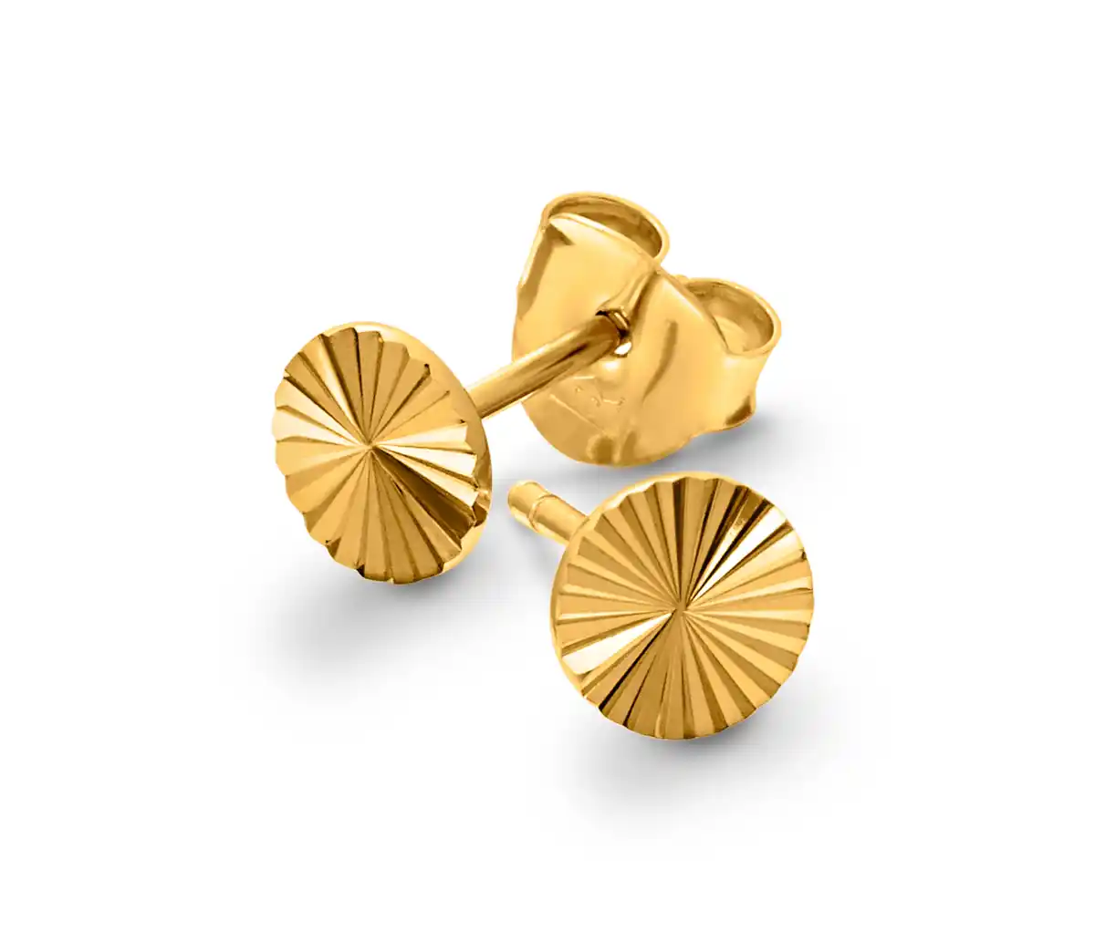 Bild 1 von 925 Silber Ohrstecker vergoldet mit Sonnenschliff