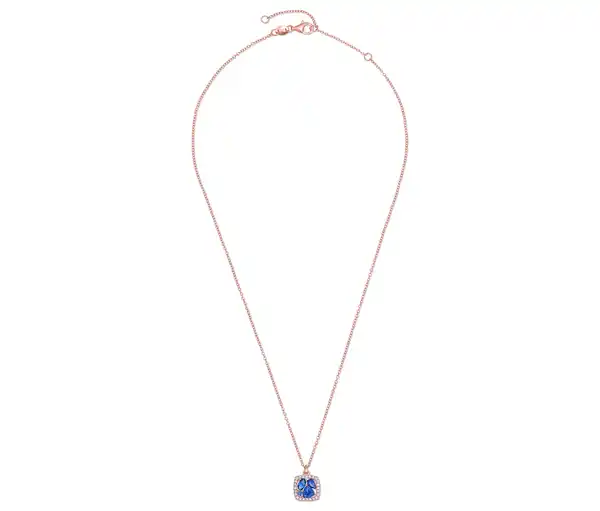 Bild 1 von 925 Silber Kette »Blau Cluster«