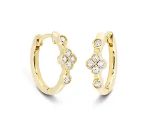 Creolen 585 Gold, Diamanten