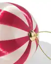 Bild 2 von Christbaumkugel, 6,9 cm, Satin, gestreift, Rot