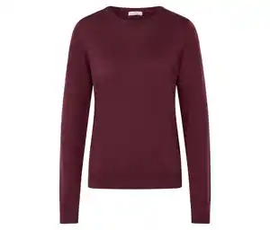Merino-Feinstrickpullover, dunkelrot
