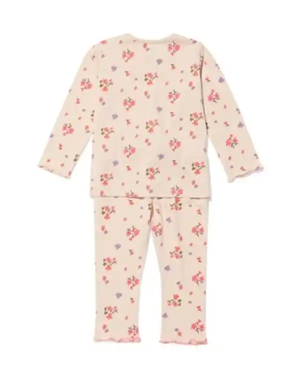 Bild 2 von Babyschlafanzug mit Blumen rosa