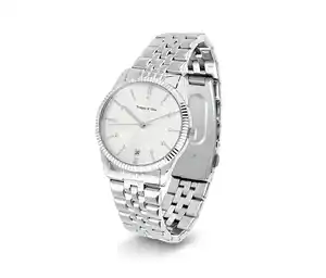 Edelstahl-Damenuhr mit Datum