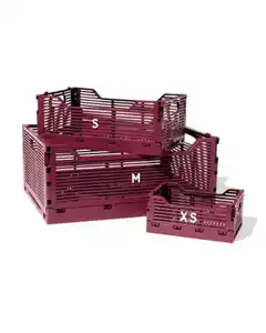 Buchstabentafel-Klappkiste, recycelt bordeauxrot