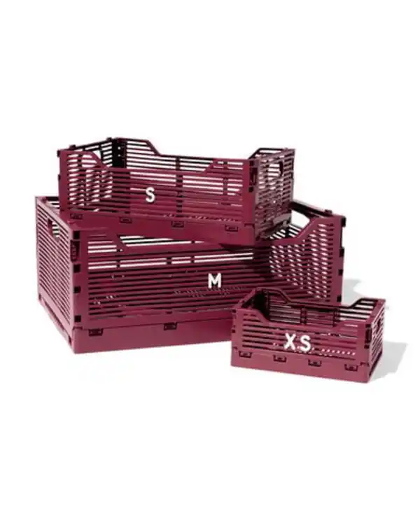 Bild 1 von Buchstabentafel-Klappkiste, recycelt bordeauxrot