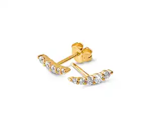 375 Gold Ohrstecker Zirkonia Verlauf