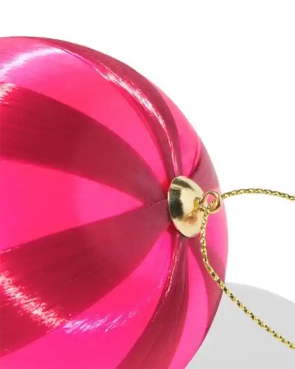 Bild 2 von Christbaumkugel, 6,9 cm, Satin, Rot-Lila