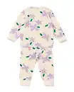 Bild 2 von Babypyjama Samt mit Blumen eierschalenfarben