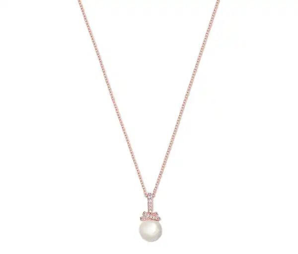 Bild 1 von 925 Silber Kette rosévergoldet mit Muschelkernperle