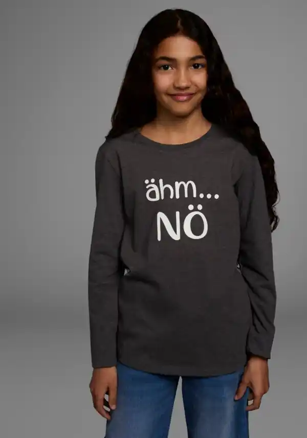 Bild 1 von KIDSWORLD Langarmshirt ähm ...NÖ Druck, Grau