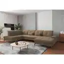 Bild 1 von Sit & More Wohnlandschaft, Hellbraun, Textil, 6.5-Sitzer, Ottomane links, U-Form, 357x231 cm, Goldenes M, Oeko-Tex® Standard 100, Made in Europe, DGM-Klimapakt, Rücken echt, Armteil rechts, Wohnzim