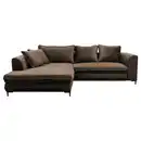 Bild 1 von Livetastic Eckschlafsofa, Braun, Textil, 4-Sitzer, Füllung: Schaumstoff, 277x187 cm, Made in EU, Rücken echt, Armteil links, Wohnzimmer, Sofas & Couches, Wohnlandschaften