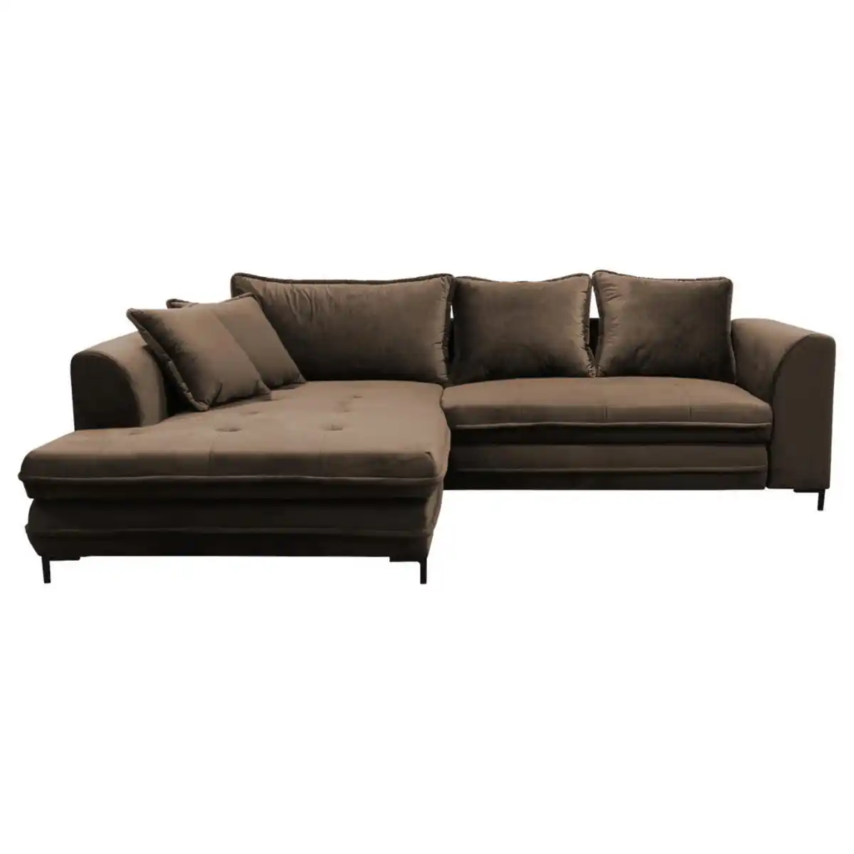 Bild 1 von Livetastic Eckschlafsofa, Braun, Textil, 4-Sitzer, Füllung: Schaumstoff, 277x187 cm, Made in EU, Rücken echt, Armteil links, Wohnzimmer, Sofas & Couches, Wohnlandschaften