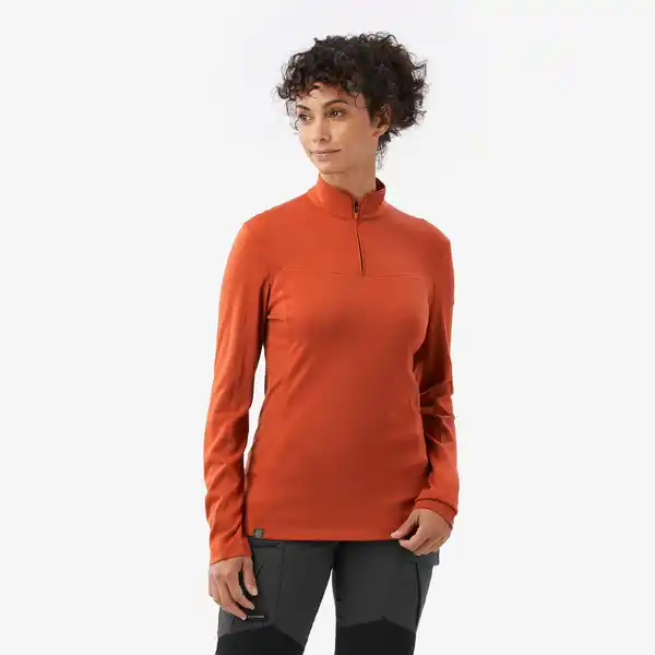 Bild 1 von Merinoshirt Damen langarm Brustreissverschluss - Merino Resist