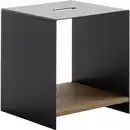 Bild 1 von Schöner Wohnen Couchtisch, Anthrazit, Eiche, Holz, Metall, Kerneiche, Hartholz, quadratisch, eckig, 39x45x39 cm, Goldenes M, Wohnzimmer, Wohnzimmertische, Couchtische, Couchtische Metall