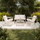 Bild 1 von Loungegarnitur Lara Creme Metall/Outdoorstoff +Abdeckung, Creme