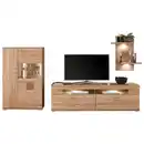 Bild 1 von Livetastic Wohnwand, Alteiche, Metall, Eiche, massiv, 6 Fächer, 2 Schubladen, 317.1x171x50.2 cm, Made in EU, Beimöbel erhältlich, stehend, hängend, Wohnzimmer, Wohnwände, Anbauwände