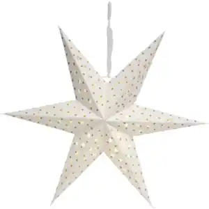 Papierstern mit LED-Beleuchtung