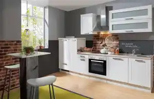 Küchenblock White-Premium Weiß B: ca. 310 cm, Weiß