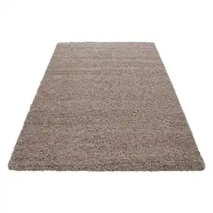 Hochflorteppich Life Beige Braun/Beige ca. 200x290cm, Braun, Beige