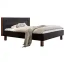 Bild 1 von Hasena Polsterbett, Anthrazit, Nussbaum, Holz, Textil, Nussbaum, massiv, 160x200 cm, Lattenrosthöhe individuell einstellbar, in verschiedenen Holzarten erhältlich, Größen erhältlich, Schlafzimme