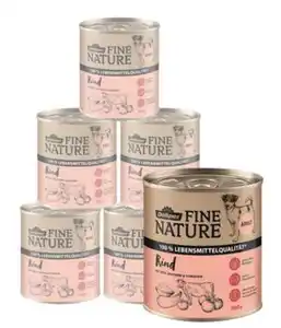 Dehner Fine Nature Nassfutter für Hunde Adult, Rind mit Reis, Zucchini & Tomate