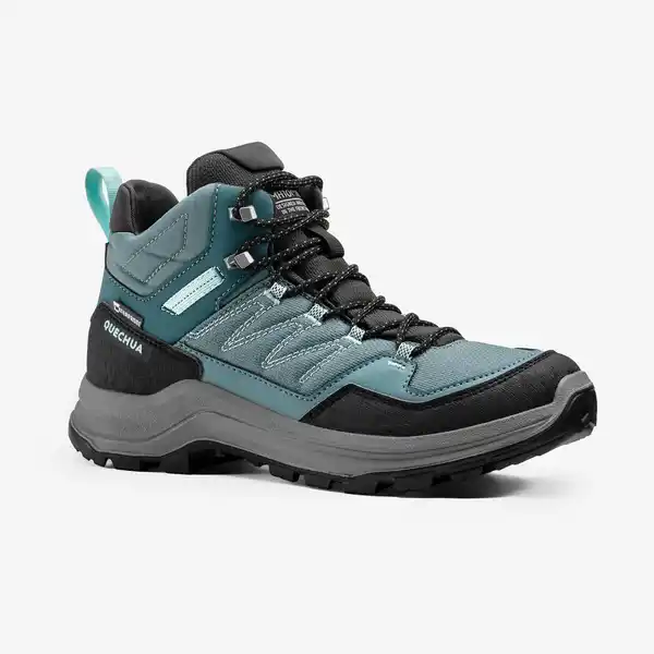 Bild 1 von Wanderschuhe Damen halbhoch wasserdicht Wandern - MH100 blau