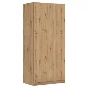 Rauch Möbel Drehtürenschrank, Eiche Artisan, Holzwerkstoff, 1 Fächer, 91x197x54 cm, Blauer Engel, BQ - Bündnis für Qualität, Made in Germany, Schlafzimmer, Kleiderschränke, Drehtürenschränke