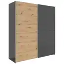Bild 1 von Boxxx Schwebetürenschrank, Graphit, Eiche Artisan, Holzwerkstoff, 2 Fächer, 170x191x59 cm, individuelle Frontgestaltung, Schlafzimmer, Kleiderschränke, Schwebetürenschränke