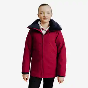 Winterreitjacke 500 wasserdicht warm Kinder pink