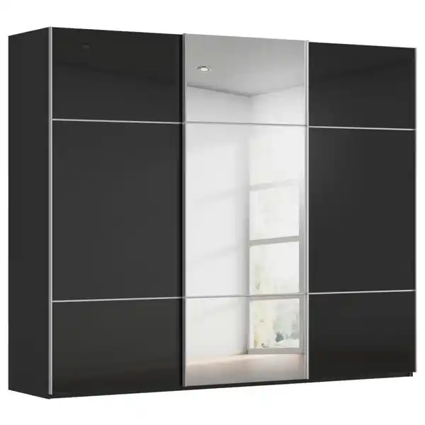 Bild 1 von Novel Schwebetürenschrank, Schwarz, Metall, 9 Fächer, 271x223x68 cm, Blauer Engel, Goldenes M, BQ - Bündnis für Qualität, Made in Germany, Typenauswahl, umfangreiches Zubehör erhältlich, in ve