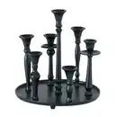 Bild 1 von Kerzenhalter Poulina aus Aluminium in Schwarz, Schwarz