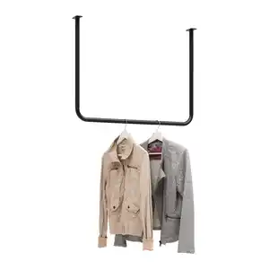 Wandgarderobe Pipe Schwarz, Schwarz