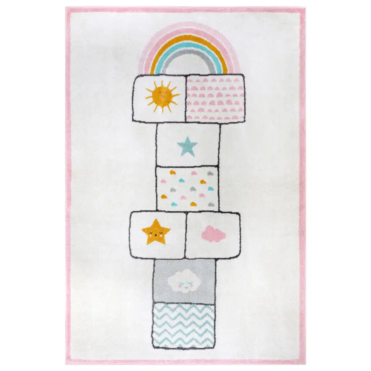 Bild 1 von Hanse Home Kinderteppich Adventures, Creme, Hellrosa, Textil, Regenbogen, rechteckig, 120x170 cm, Oeko-Tex® Standard 100, für Fußbodenheizung geeignet, in verschiedenen Größen erhältlich, pfleg