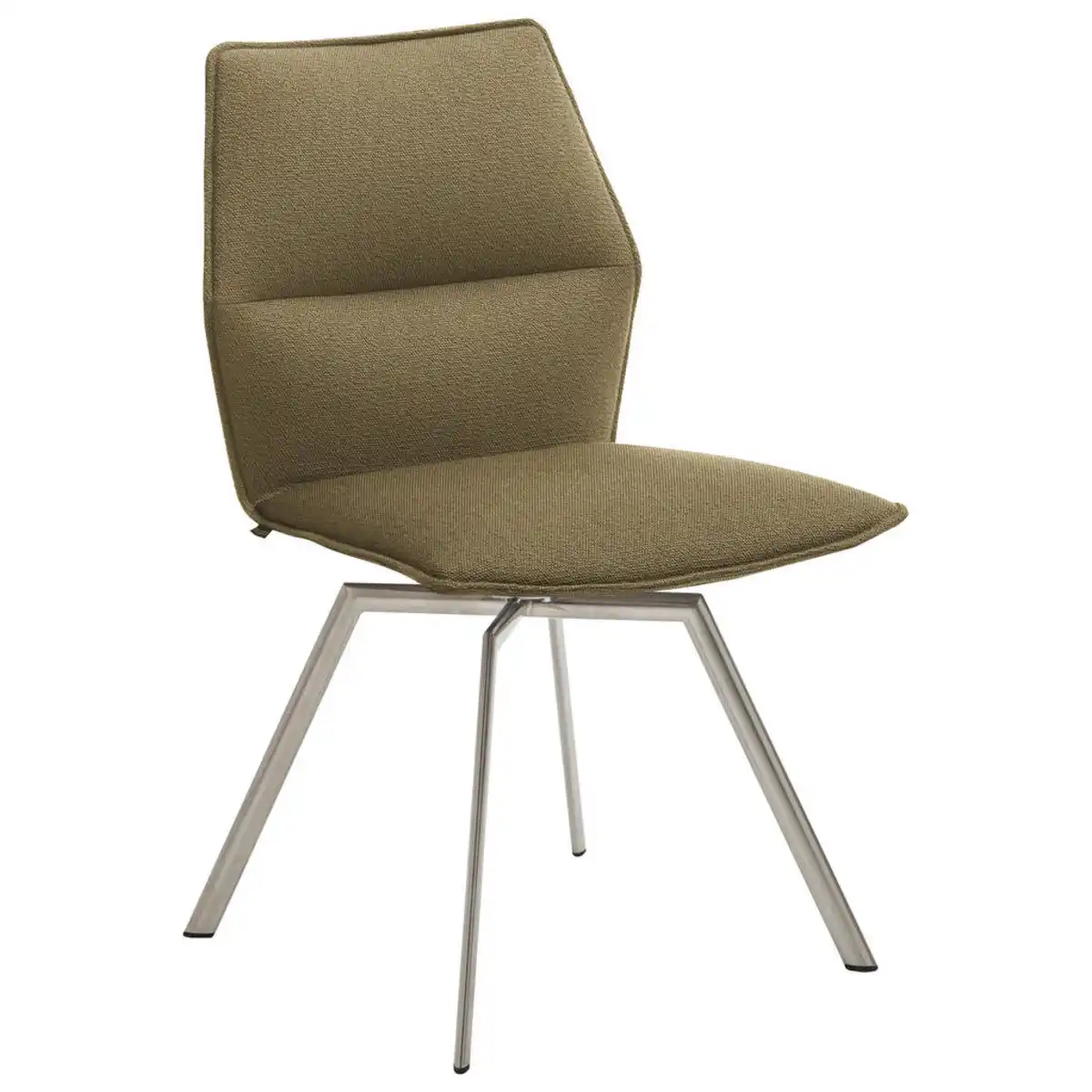 Bild 1 von Venjakob Stuhl, Edelstahl, Waldgrün, Metall, Textil, konisch, Rundrohr, 49x86x60 cm, Goldenes M, Made in Germany, Dgm, Lederauswahl, Stoffauswahl, Typenauswahl, Sitzfläche 360° drehbar, Esszimmer,