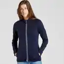 Bild 1 von Unterziehjacke Damen warm, atmungsaktiv Merinowolle - 500 WARM marineblau